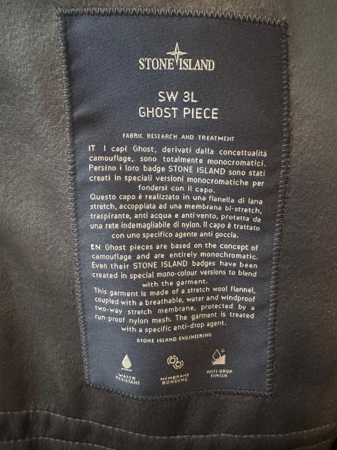 Stone Island SW 3L Ghost Piece