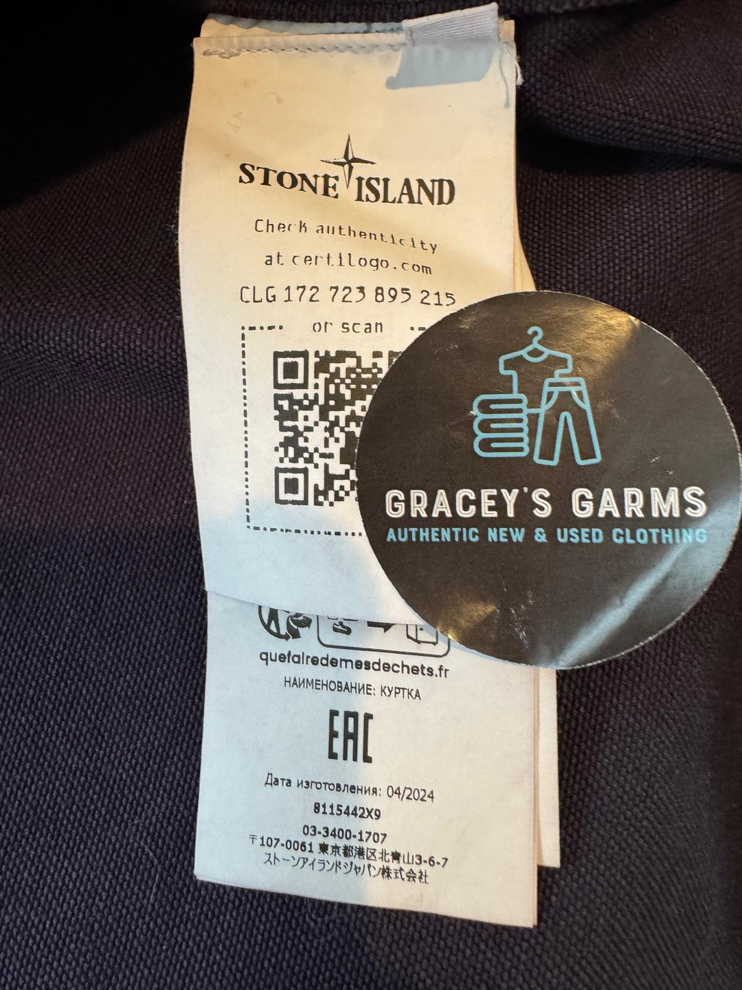 Stone Island Marina Plated Cotton Canvas