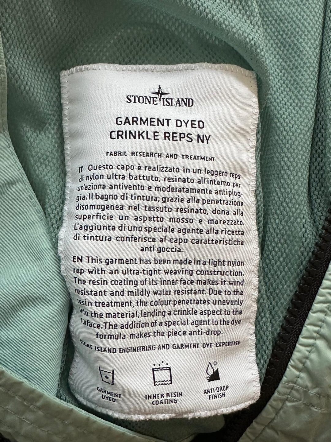 Stone Island Garment Dyed Crinkle Reps NY