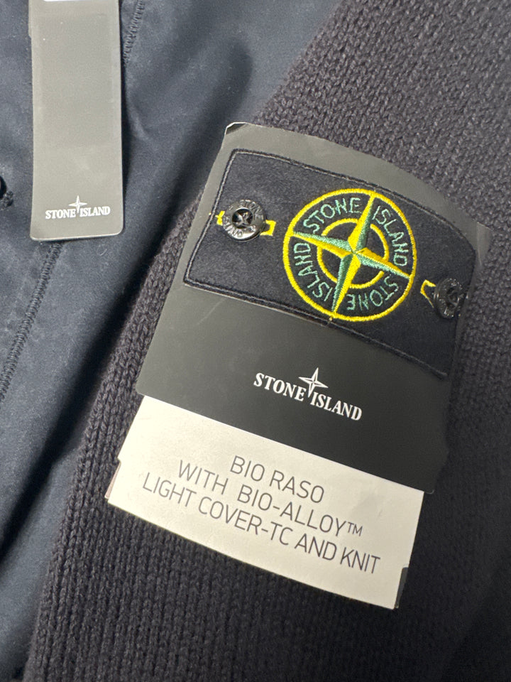 Stone Island Bio-Raso with Bio-Alloy™ Light Cover-TC & Knit Hybrid Bomber Jacket
