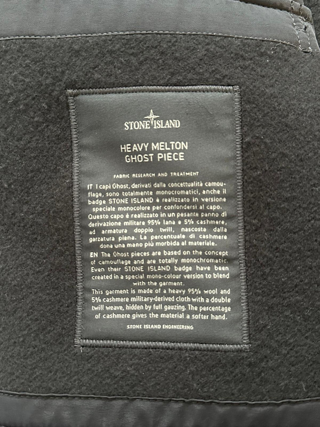 Stone Island Heavy Melton Ghost Piece