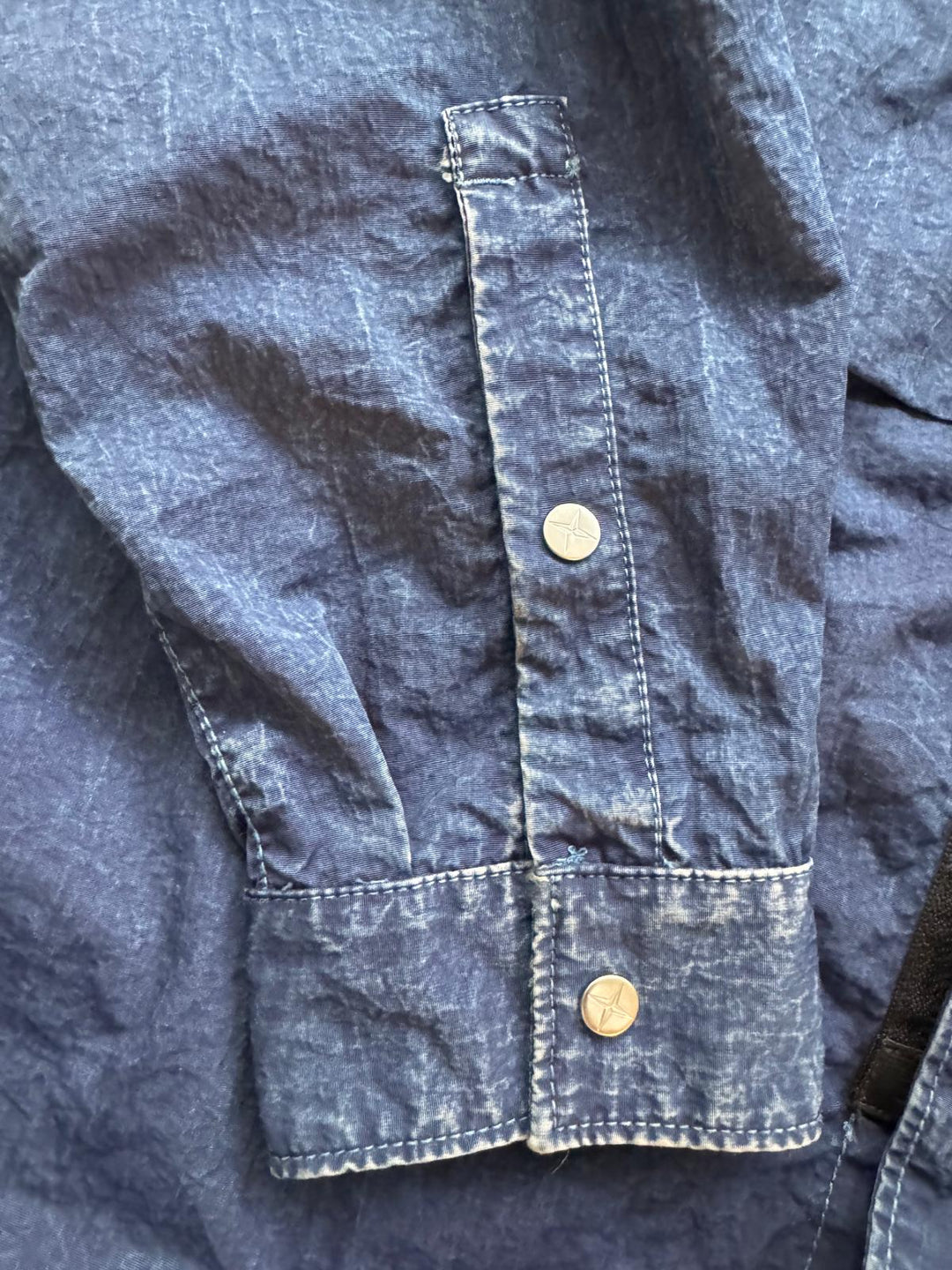 Stone Island Hollow Fibre Nylon Indigo-TC Overshirt - Small