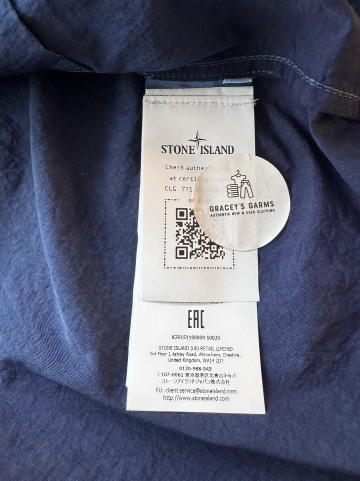 Stone Island Hollow Fibre Nylon Indigo-TC Overshirt - Small