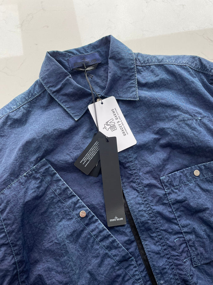 Stone Island Hollow Fibre Nylon Indigo-TC Overshirt - Small