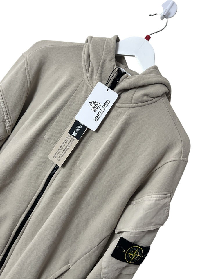 Stone Island Brushed Fleece Zip-Up Hoodie