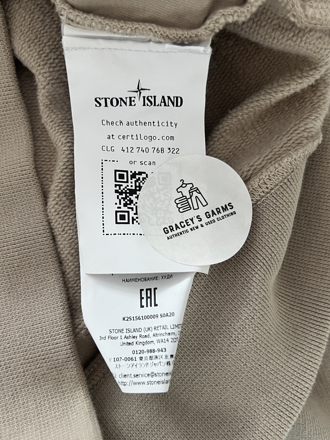 Stone Island Brushed Fleece Zip-Up Hoodie
