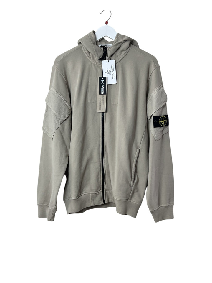Stone Island Brushed Fleece Zip-Up Hoodie