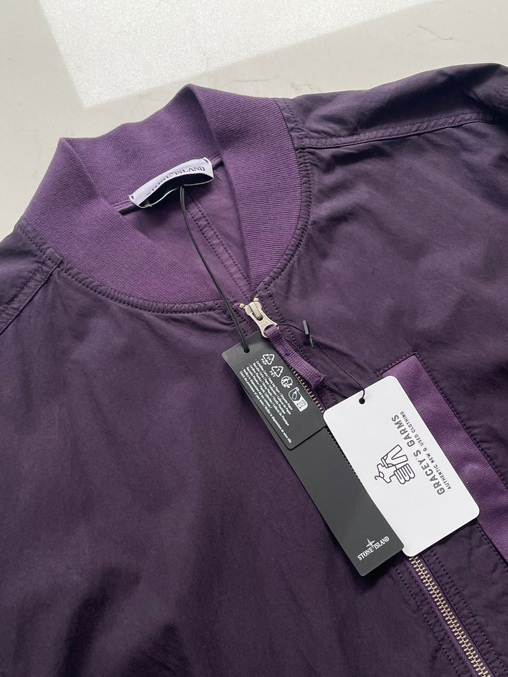 Stone Island Cupro Cotton Twill-TC Bomber Jacket