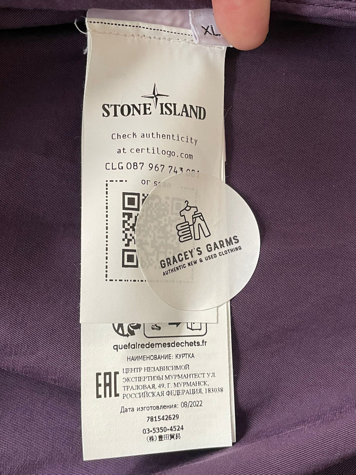Stone Island Cupro Cotton Twill-TC Bomber Jacket