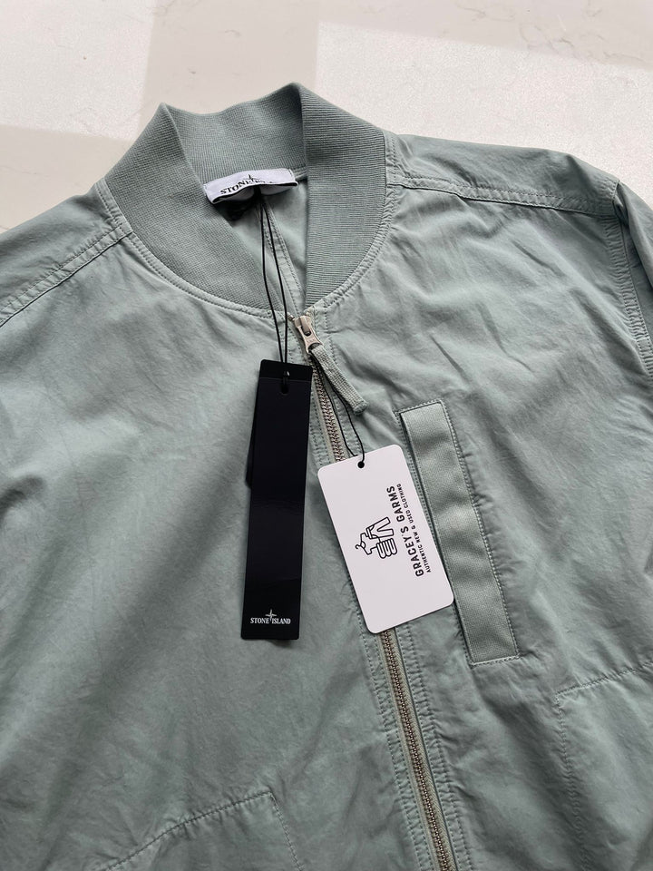 Stone Island Cupro Cotton Twill-TC Bomber Jacket