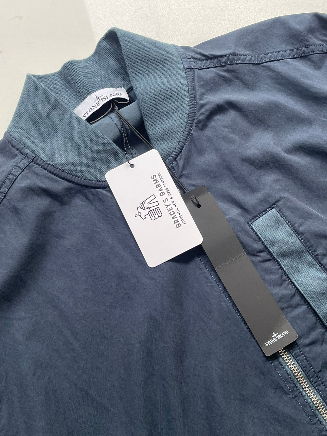 Stone Island Cupro Cotton Twill-TC Bomber Jacket