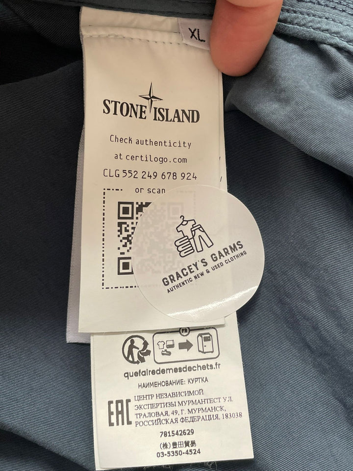 Stone Island Cupro Cotton Twill-TC Bomber Jacket