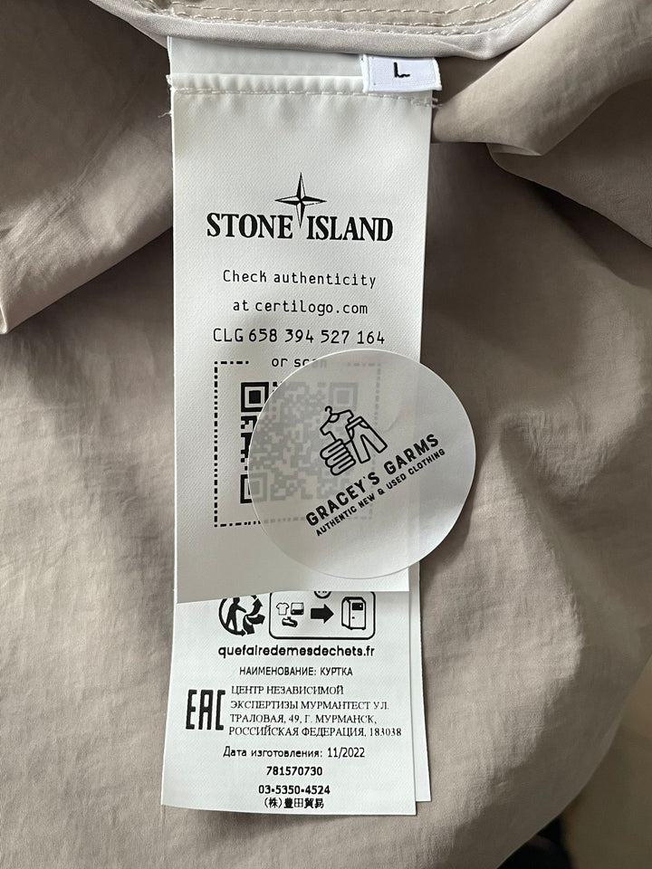 Stone Island Hyper Dense Nylon Raso Trench Coat - Large