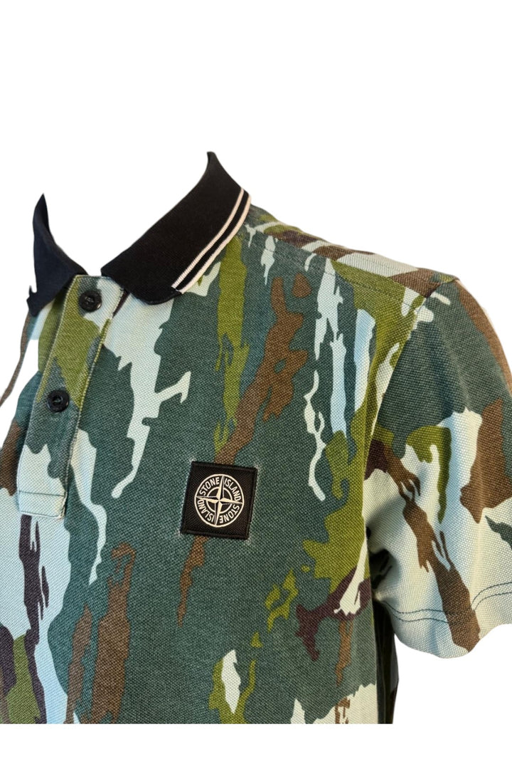 Stone Island Flowing Camo Polo