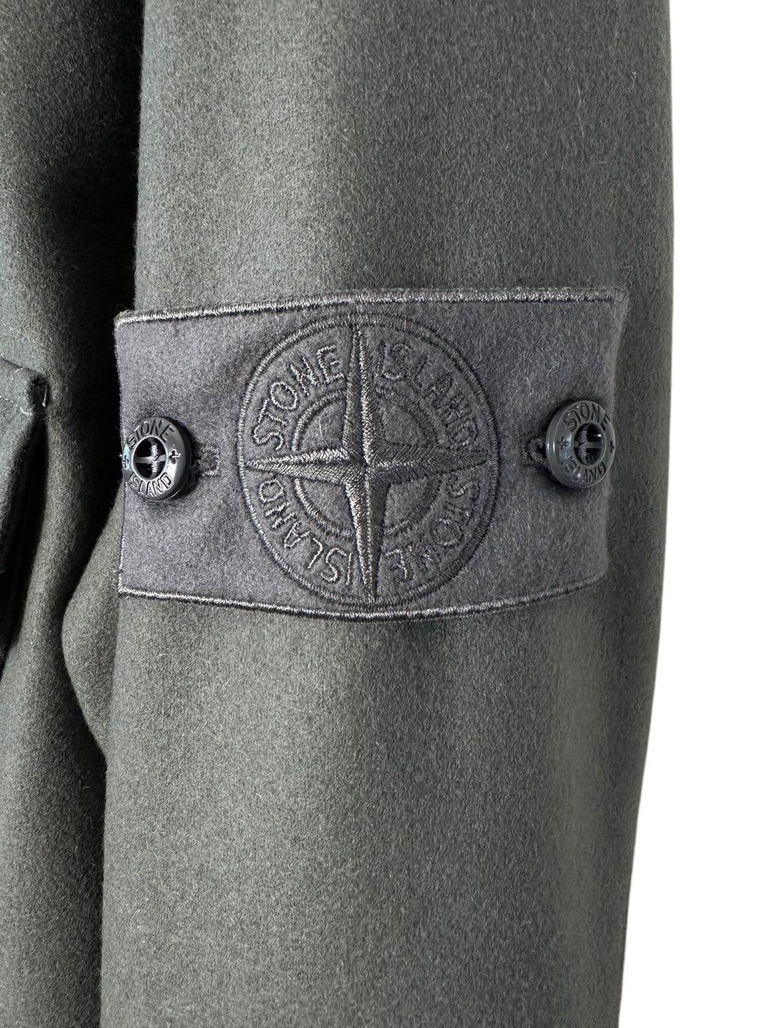 Stone Island Ghost Piece Wool Nylon Flannel Overshirt - X Large