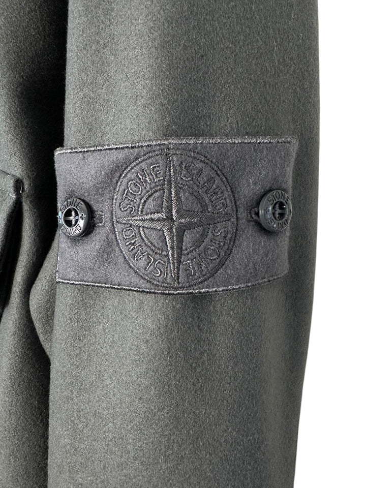 Stone Island Ghost Piece Wool Nylon Flannel Overshirt - X Large