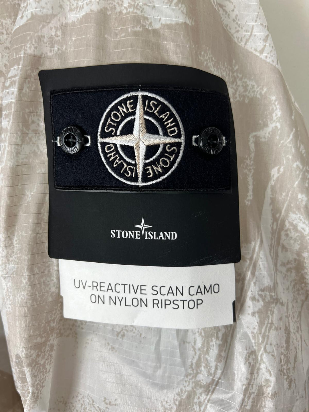 Stone Island UV-Reactive Scan Camo On Nylon Ripstop Parka - X Large & XX Large