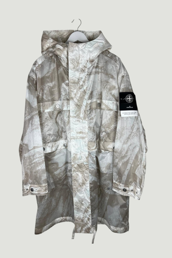 Stone Island UV-Reactive Scan Camo On Nylon Ripstop Parka - X Large & XX Large