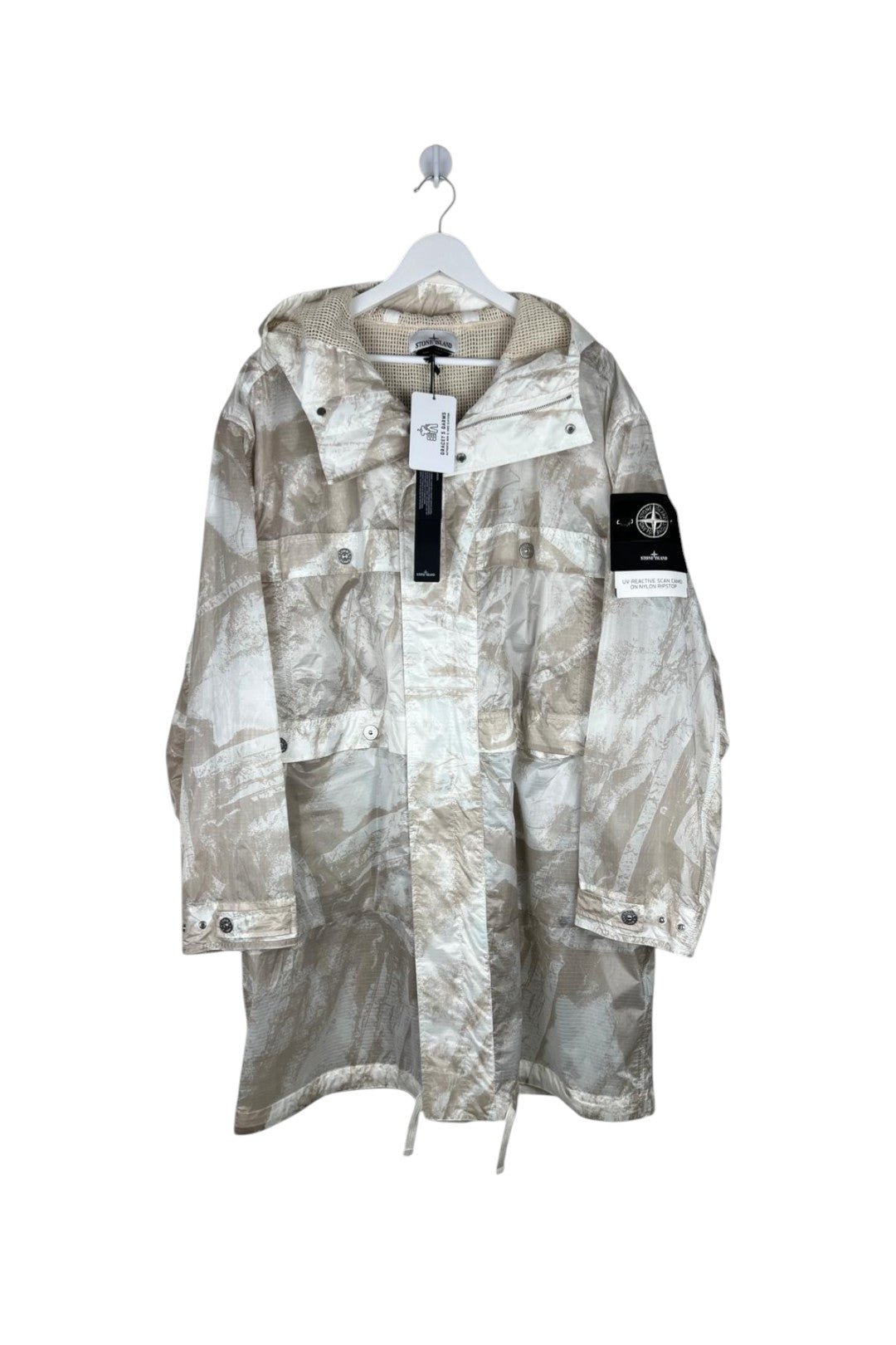 Stone Island UV-Reactive Scan Camo On Nylon Ripstop Parka