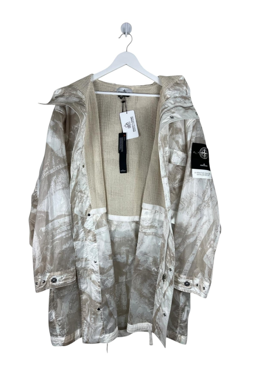 Stone Island UV-Reactive Scan Camo On Nylon Ripstop Parka