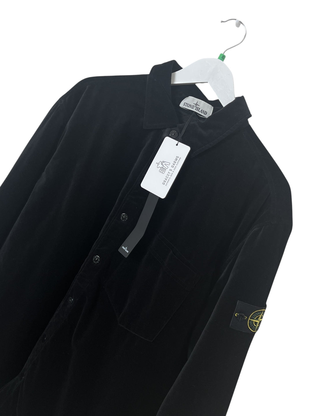Stone Island Internal Quilted Cotton Velvet Overshirt
