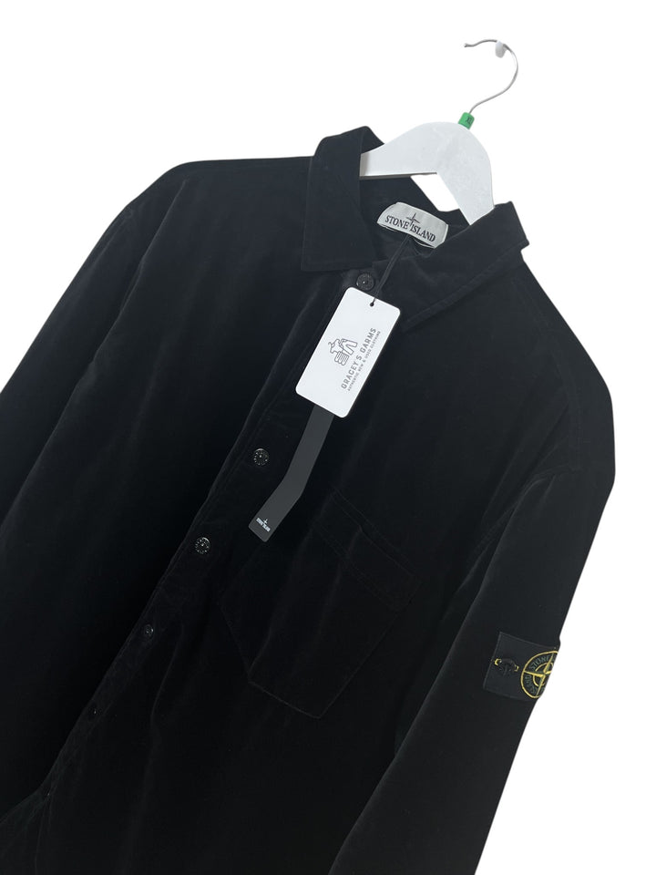 Stone Island Internal Quilted Cotton Velvet Overshirt