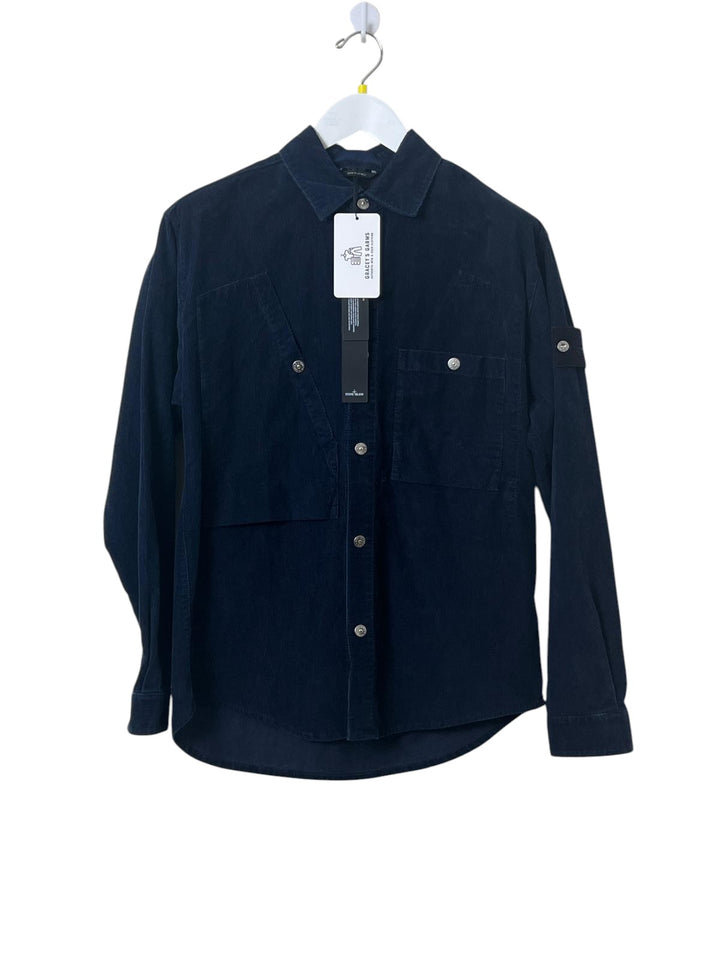 Stone Island Indigo Micro Corduroy Rinsed Overshirt