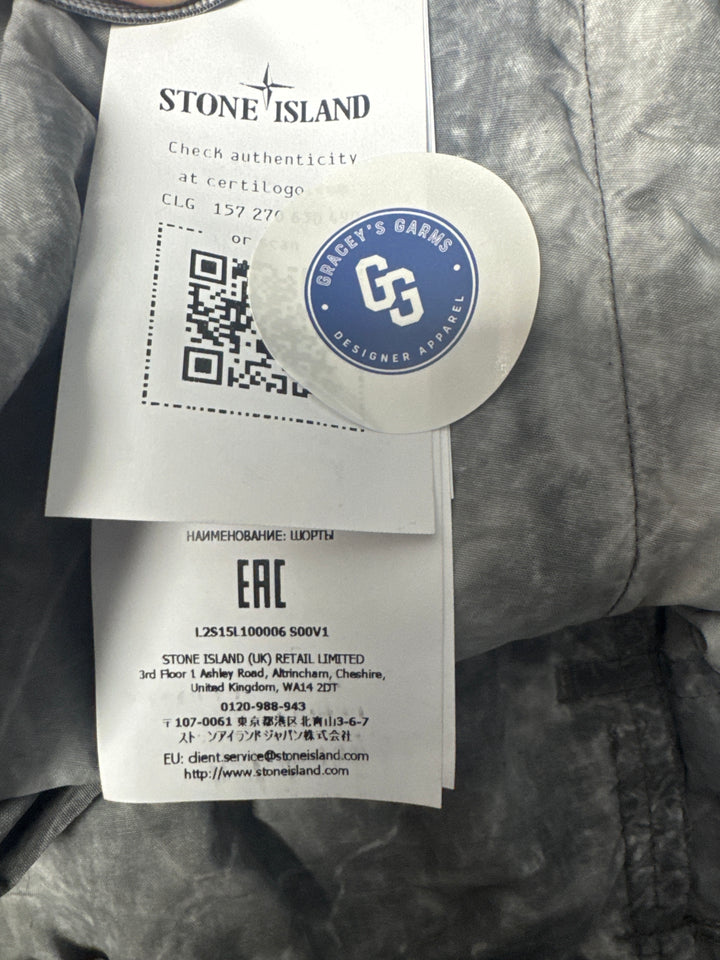 Stone Island Uneven Pigment Dyed Nylon Smerigliato + Nylon Canvas Shorts