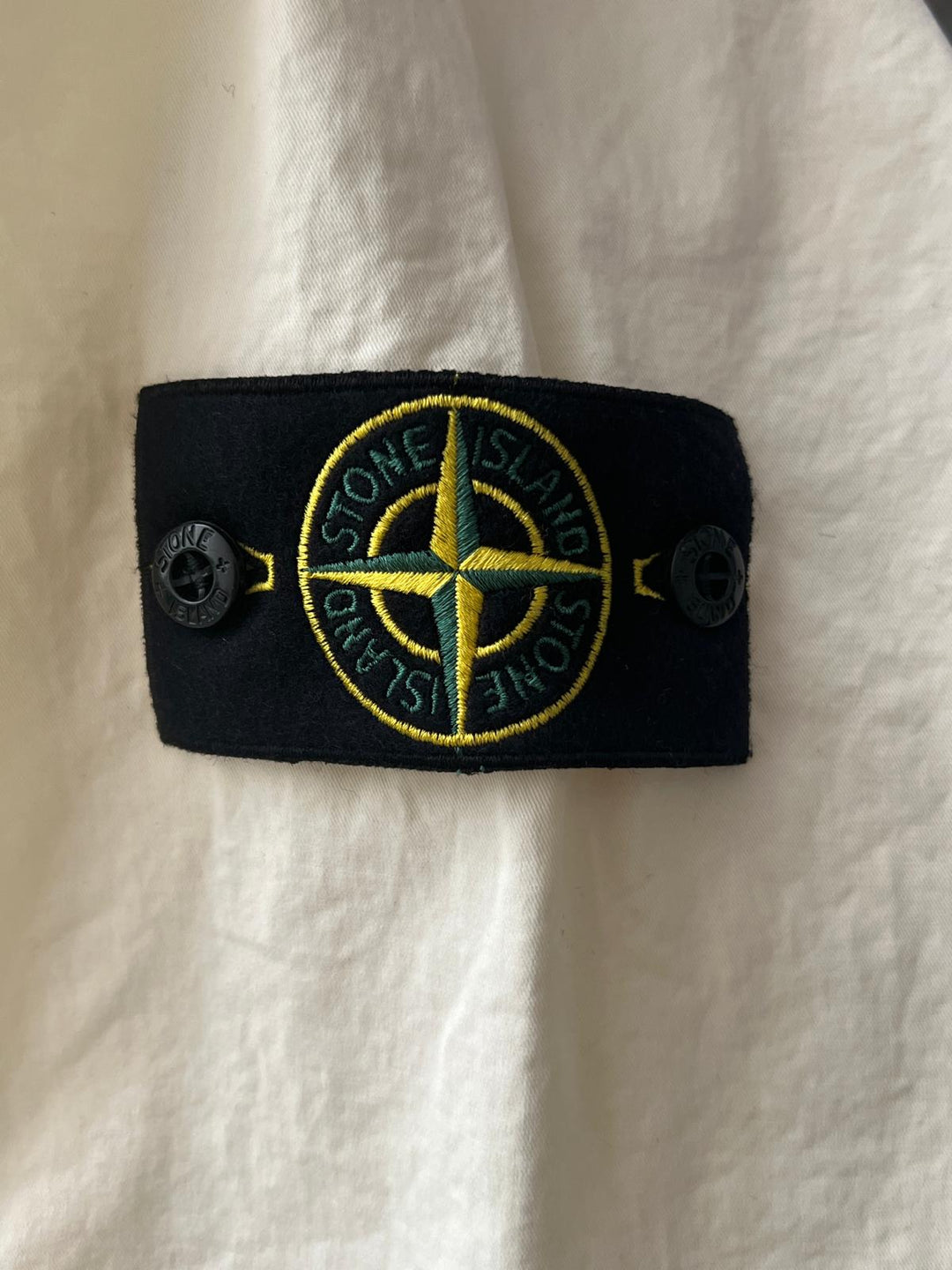 Stone Island Stretch Organic Cotton Twill Short Sleeve Shirt
