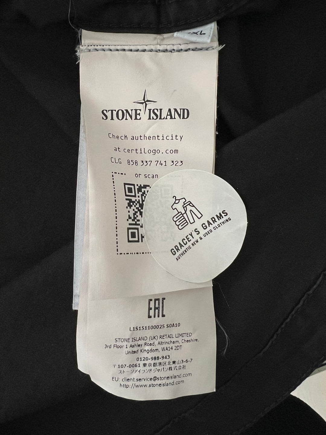 Stone Island Stretch Organic Cotton Twill Short Sleeve Shirt