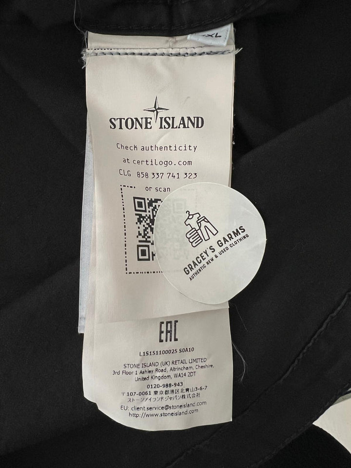 Stone Island Stretch Organic Cotton Twill Short Sleeve Shirt