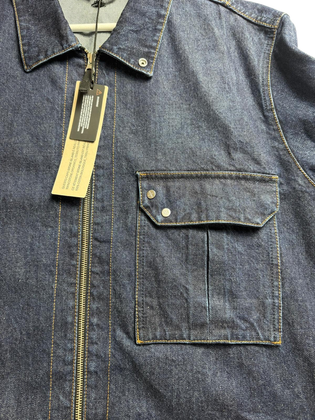 Stone Island Denim Research Indigo Denim-Rinsed Overshirt