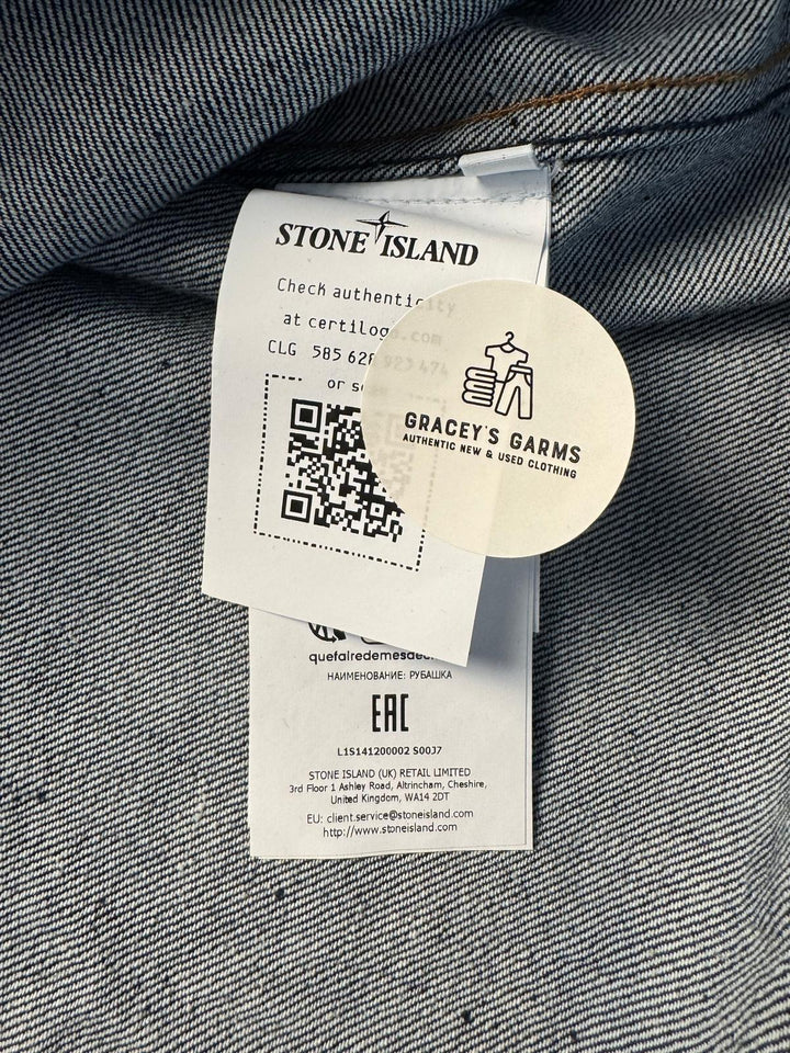 Stone Island Denim Research Indigo Denim-Rinsed Overshirt