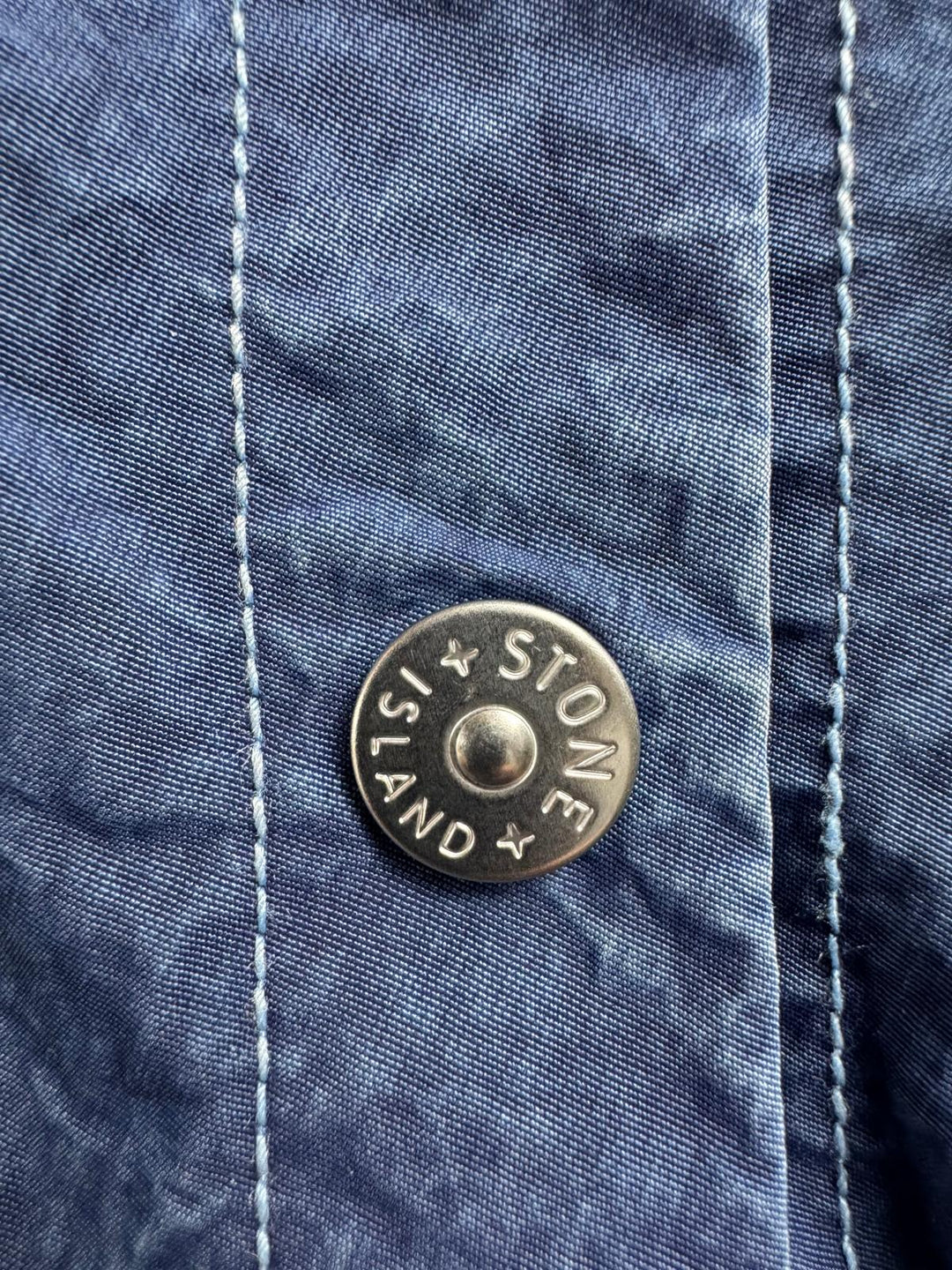 Stone Island Hollow Fibre Nylon Indigo-TC + Marmo Corrosion Hooded Anorak