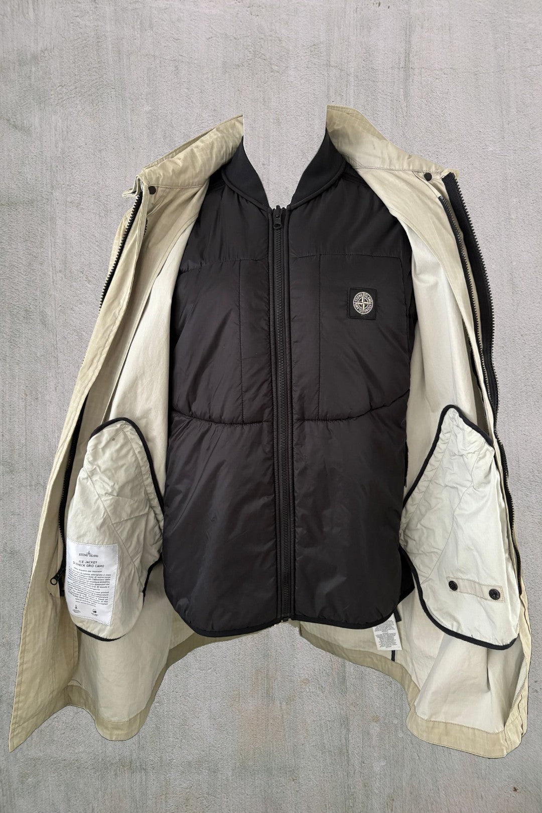 Stone Island Ice Jacket SI Check Grid Camo