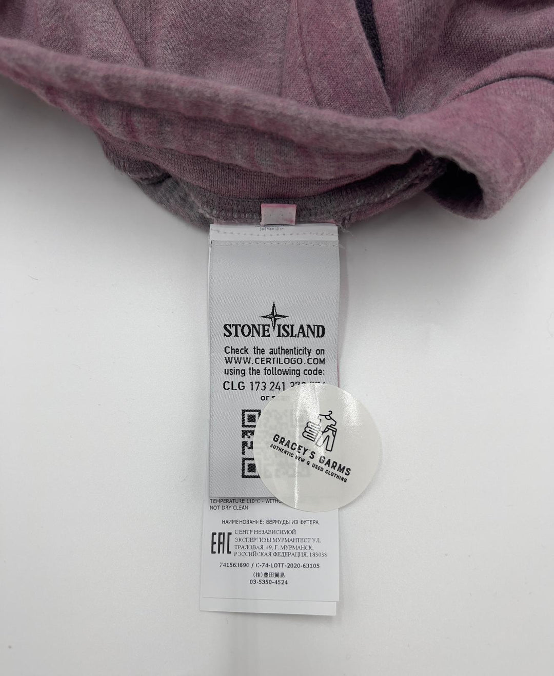 Stone Island Organic Cotton Fleece Dust Treatment Shorts