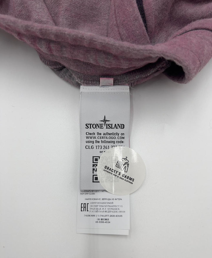 Stone Island Organic Cotton Fleece Dust Treatment Shorts