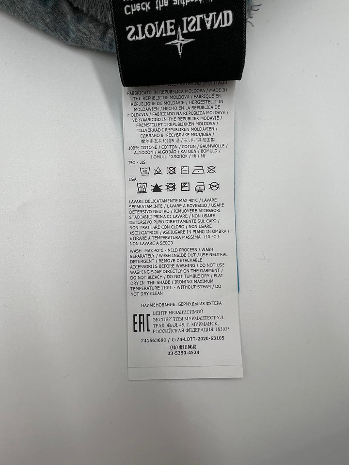 Stone Island Organic Cotton Fleece Dust Treatment Shorts