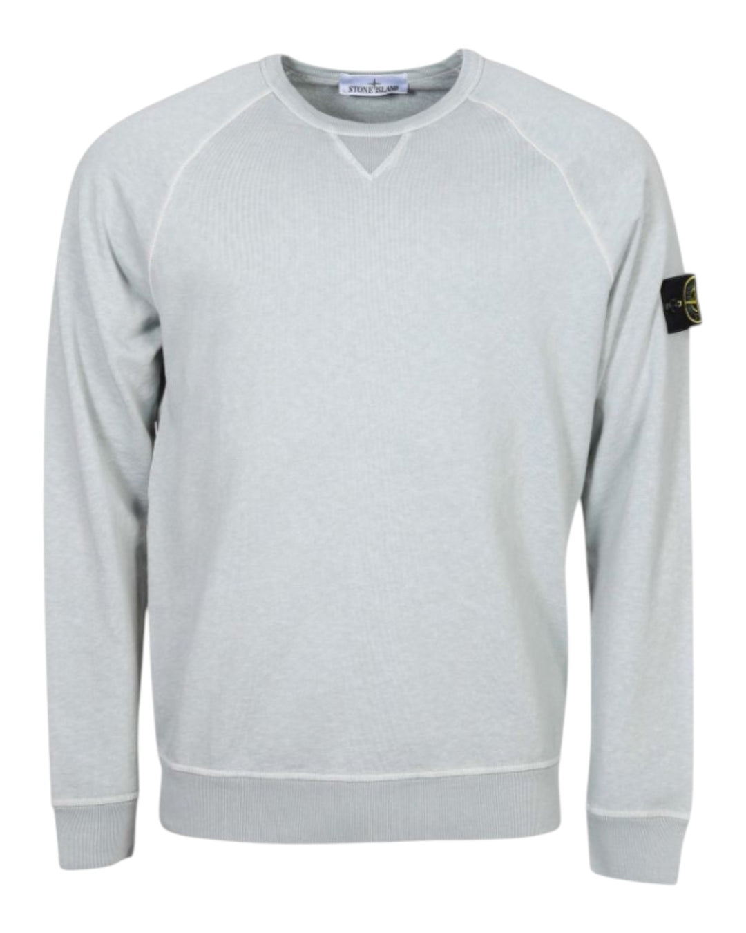 Stone Island Malfile Fleece Garment Dyed Crewneck Sweatshirt