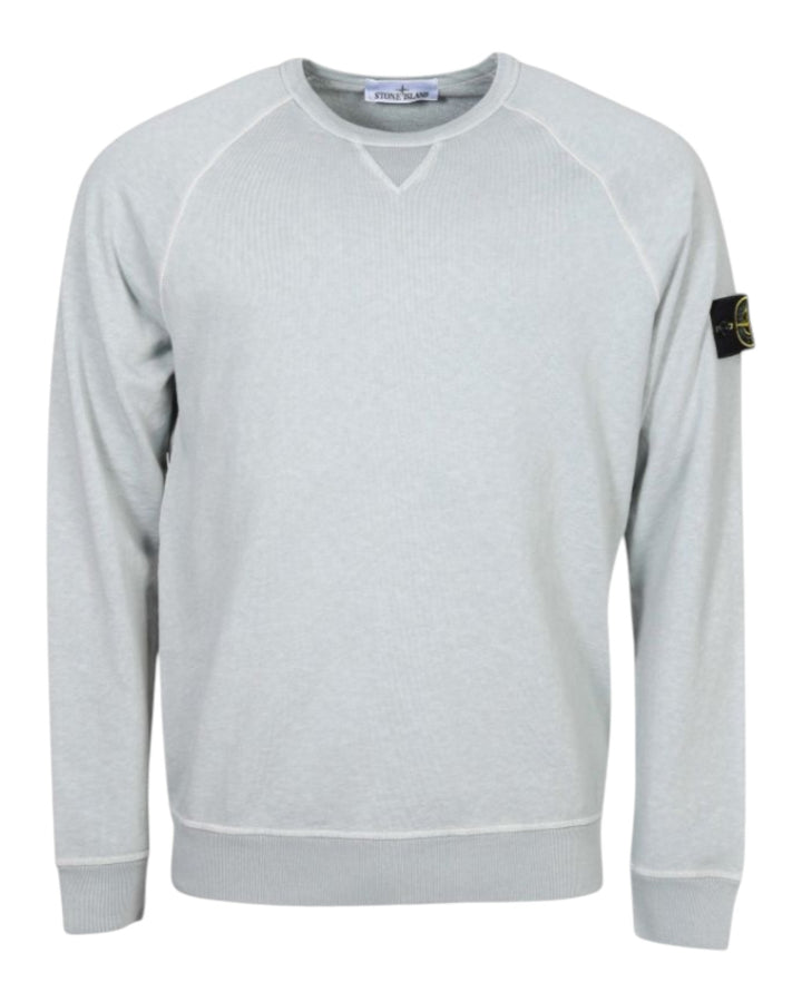 Stone Island Malfile Fleece Garment Dyed Crewneck Sweatshirt
