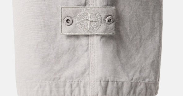 Stone Island Ghost Piece Cotton Linen Canvas Bermuda Shorts Type CO