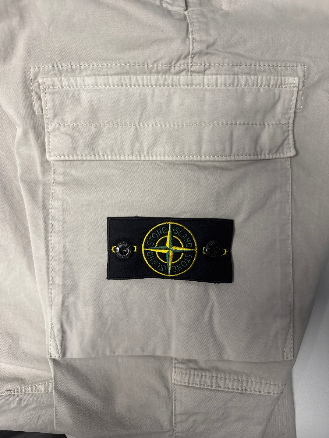 Stone Island Regular Tapered Fit Cargo Trousers Stretch Cotton Twill