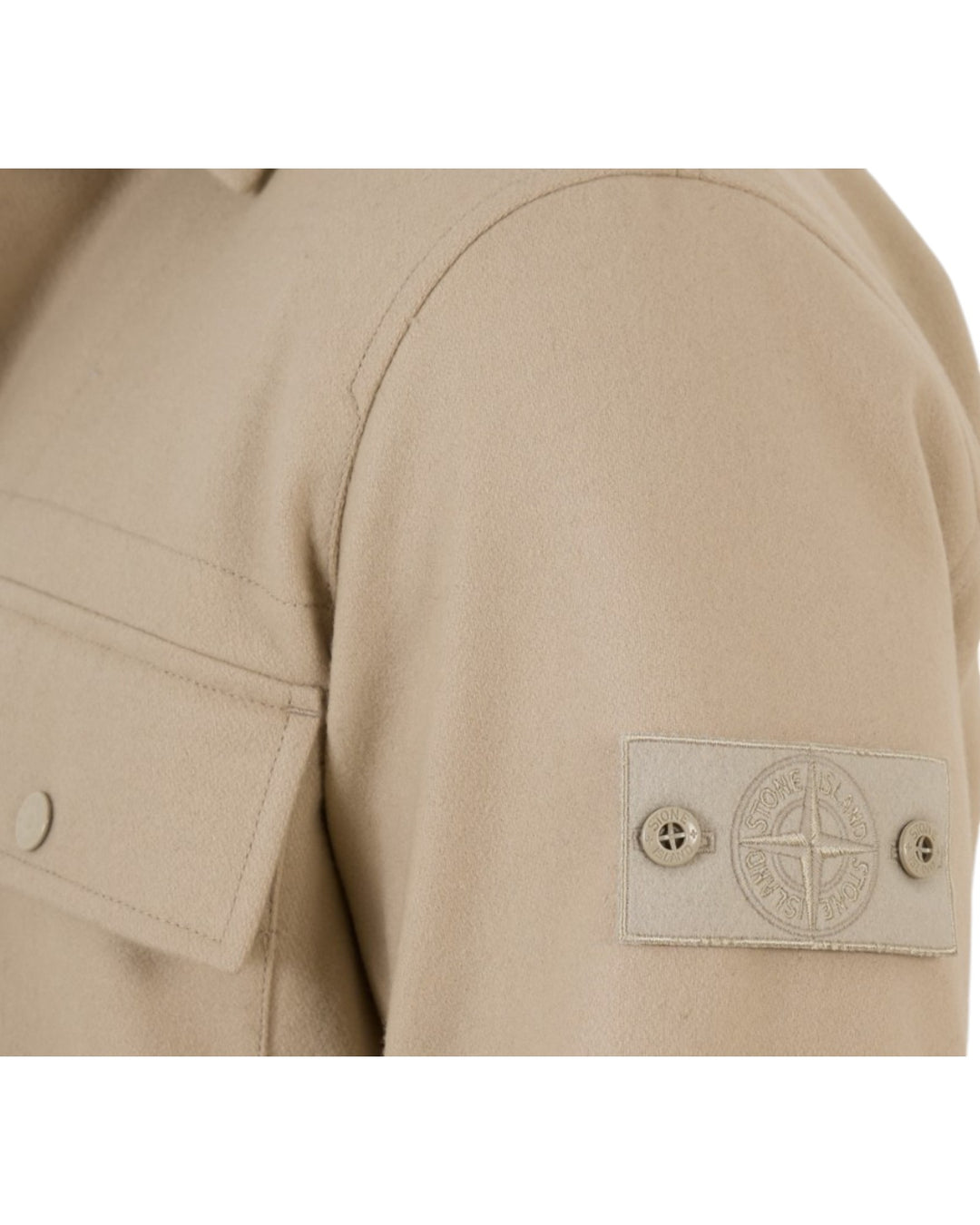 Stone Island Wool Nylon Flannel Ghost Overshirt
