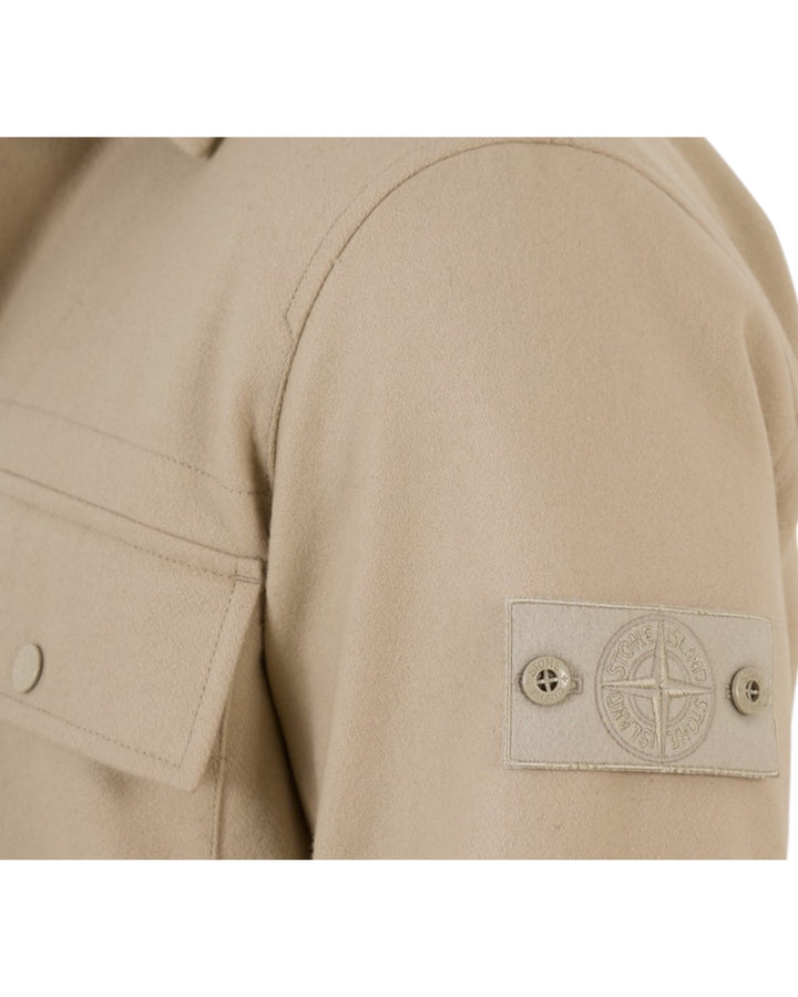 Stone Island Wool Nylon Flannel Ghost Overshirt