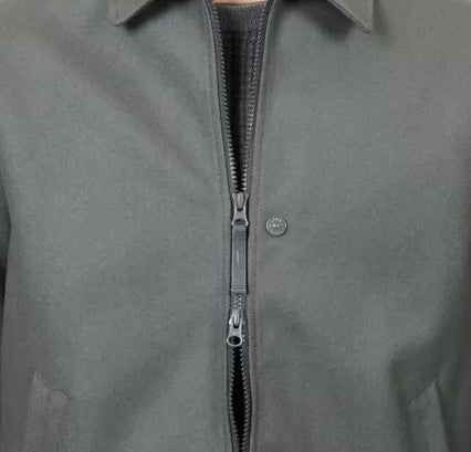 Stone Island Ghost Piece Zip-Up Flannel Overshirt.