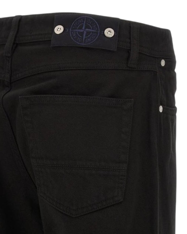 Stone Island Bull Denim-TC Straight Fit Jeans - Black