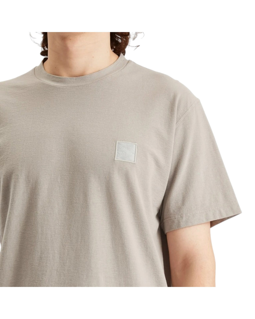 Stone Island Ghost Organic Cotton Jersey Crepe Compass Patch T-Shirt