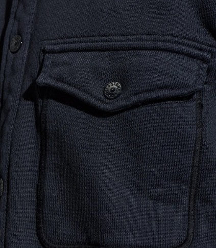 Stone Island Ghost Piece Heavy Organic Cotton Fleece Collared Overshirt