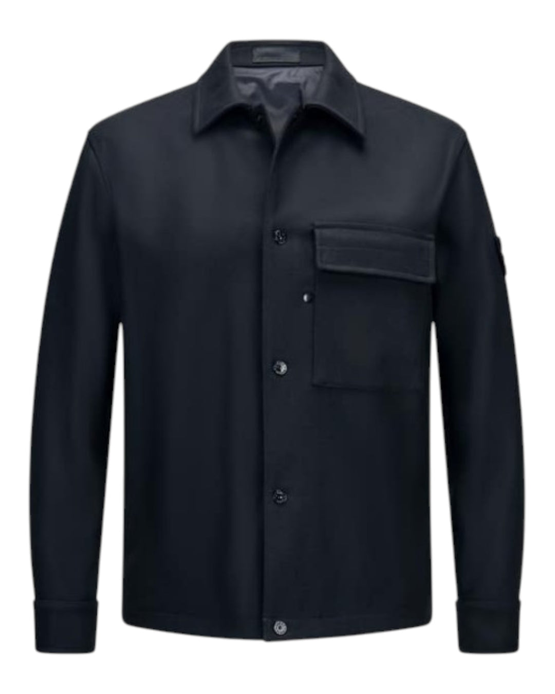 Stone Island Ghost Piece Virgin Wool Blend Overshirt