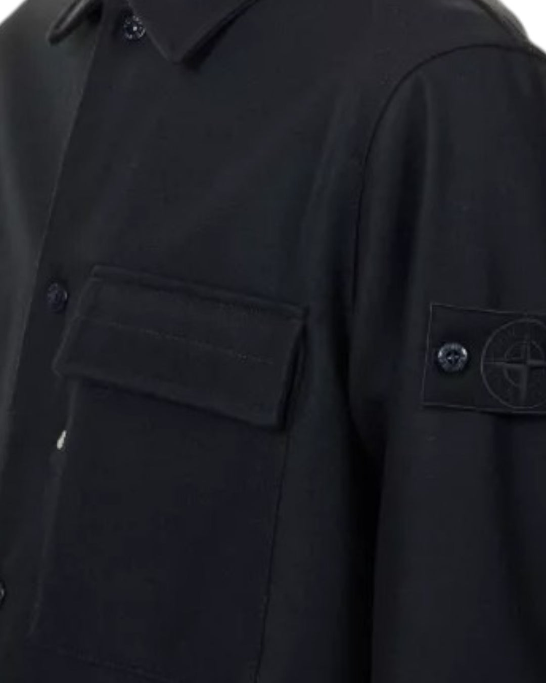 Stone Island Ghost Piece Virgin Wool Blend Overshirt